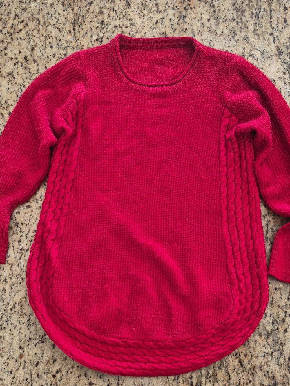 Cashmere & Wool Blend, Knit & Cable Knit, Fuzzy Thick Sweater Sz Small